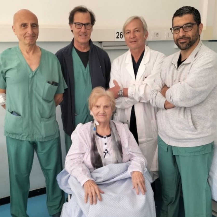 Asportato tumore allo stomaco ad un’anziana all’ospedale di Frascati, la signora Bice di Monte Compatri sta bene