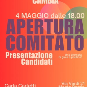 Apertura Comitato Lista “Monte Porzio Cambia” per Carla Carletti Sindaca e presentazione dei candidati