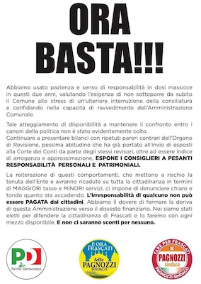 manifesto orabasta frascati