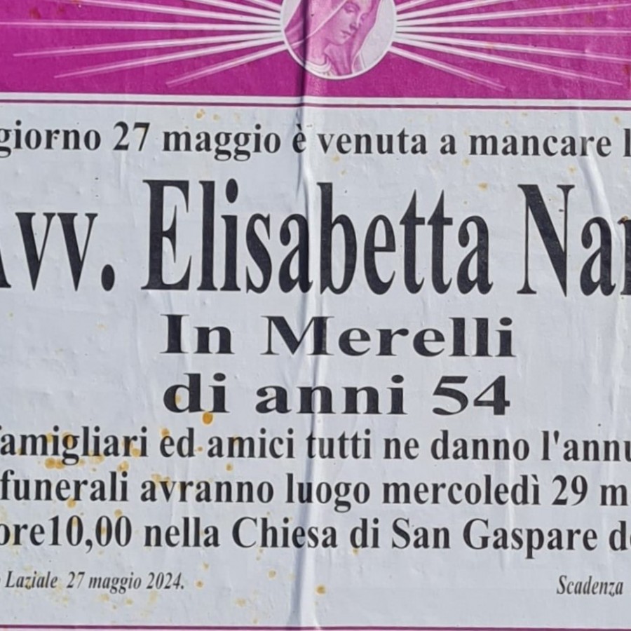 Albano Laziale piange la prematura scomparsa dell’avvocato Elisabetta Nardi, aveva 54 anni