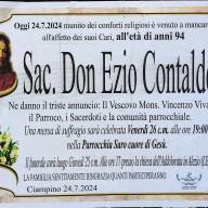Ciampino piange la scomparsa di Don Ezio Contaldo, è stato parroco alla chiesa del Sacro Cuore di Gesù