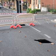 Grottaferrata | Si apre una voragine in viale San Nilo: tratto transennato